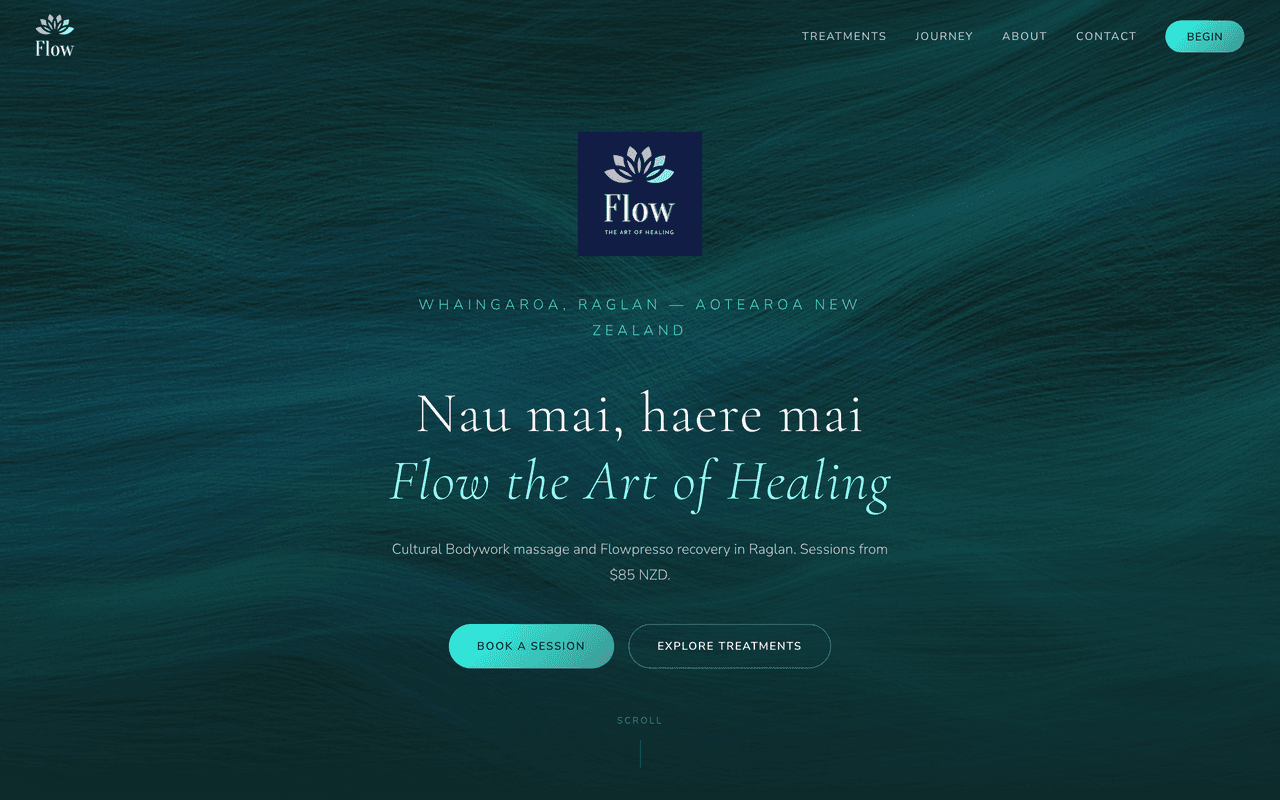 Site Flowdome sur ordinateur