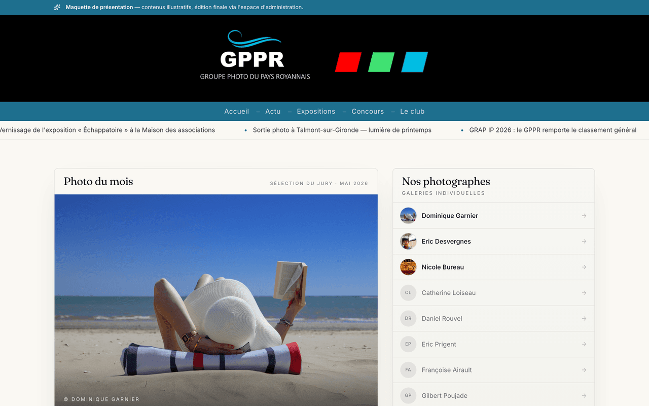 Aperçu : GPPR, club photo du Pays Royannais